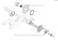 PIVOT ROUE ARRIERE pour Ducati PANIGALE V2 BULEGA 2023 WORLD CHAMPION REPLICA 2025