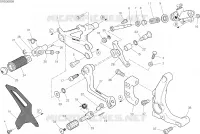 REPOSE PIEDS DROIT   PEDALE DE FREIN pour Ducati PANIGALE V2 BULEGA 2023 WORLD CHAMPION REPLICA 2025