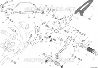 REPOSE PIEDS GAUCHE   SELECTEUR pour Ducati PANIGALE V2 BULEGA 2023 WORLD CHAMPION REPLICA 2025