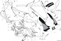 TETE DE FOURCHE pour Ducati PANIGALE V2 BULEGA 2023 WORLD CHAMPION REPLICA 2025